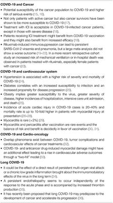 Cardio-Oncology in the COVID Era (Co & Co): The Never Ending Story